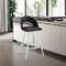 Armen Living Lottech Swivel Bar Stool in Brushed Stainless Steel with Black Faux Leather 840254335400 - alternate 5